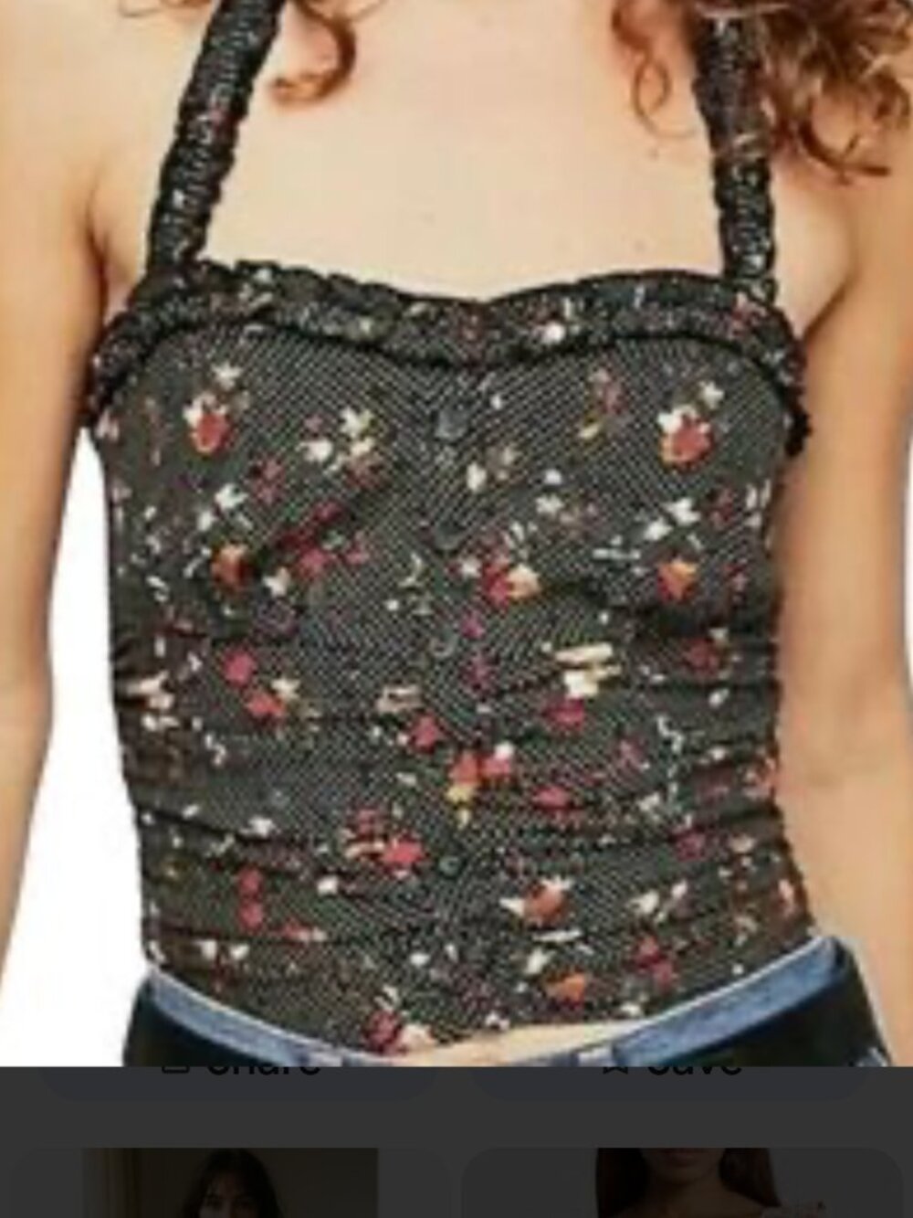 Free People ruched halter crop top